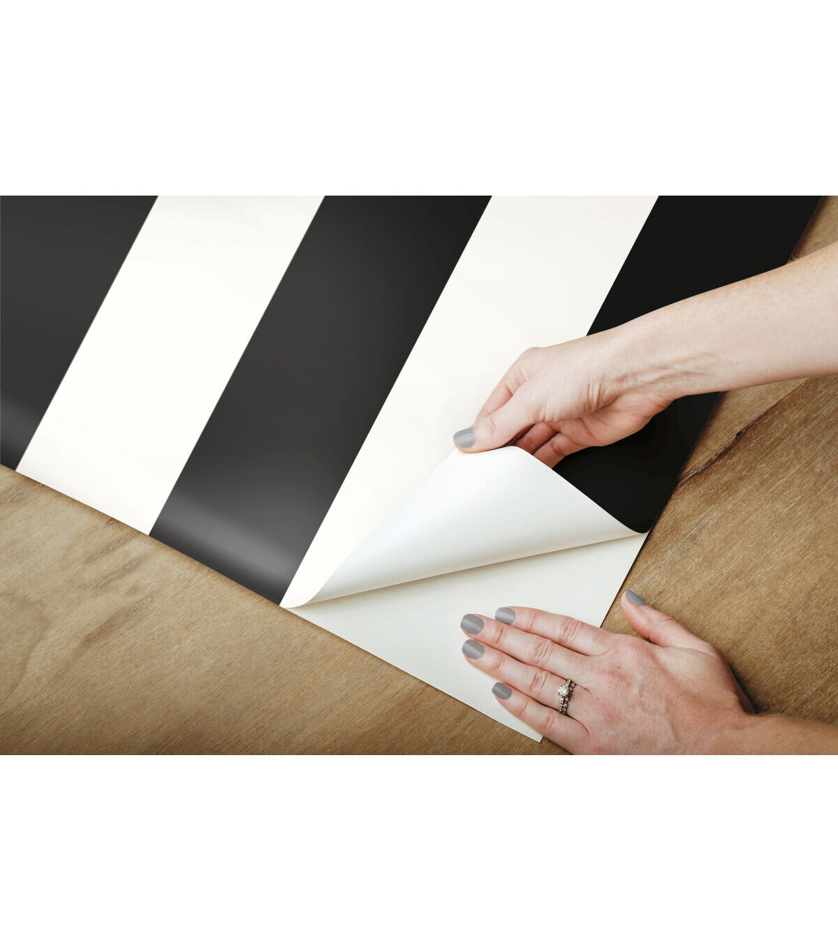 RoomMates Wallpaper Black Awning Stripe