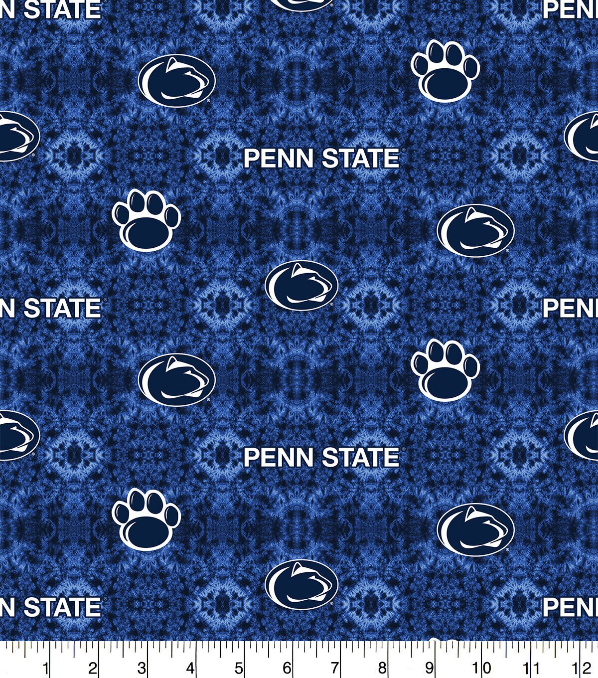 Penn State University Nittany Lions Flannel Fabric Tie Dye