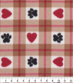 Hearts and Paws Blizzard Fleece Fabric