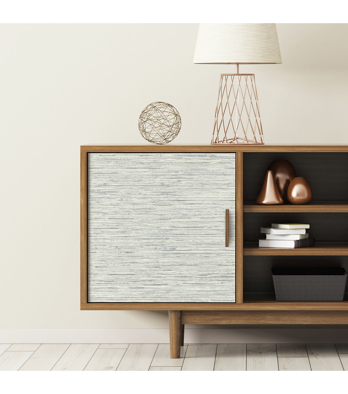 York Wallcoverings Wallpaper Grey Grasscloth