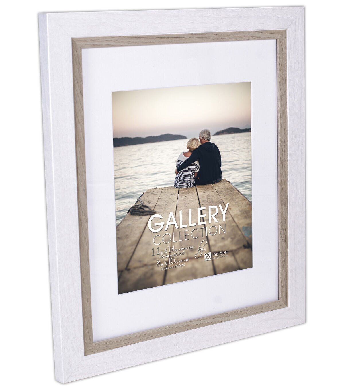 Malden 8 x 10 Matted to 11 x 14 Brown Frame With Beveled Mat