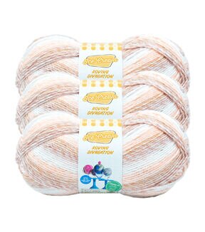 Lion Brand Ice Cream Roving Stripes 437yds Worsted Acrylic Yarn 3 Bundle