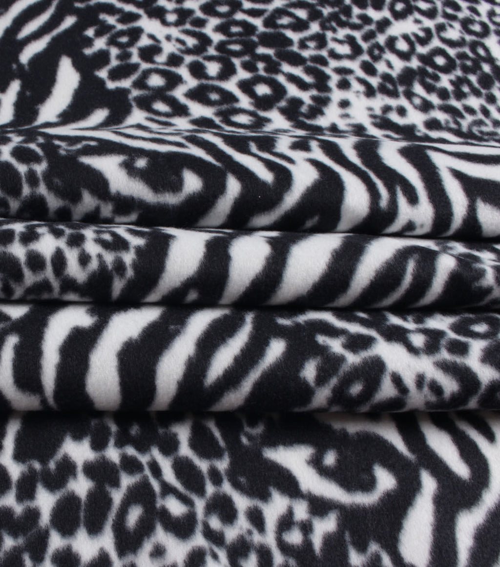 Multi Animal Blizzard Fleece Fabric