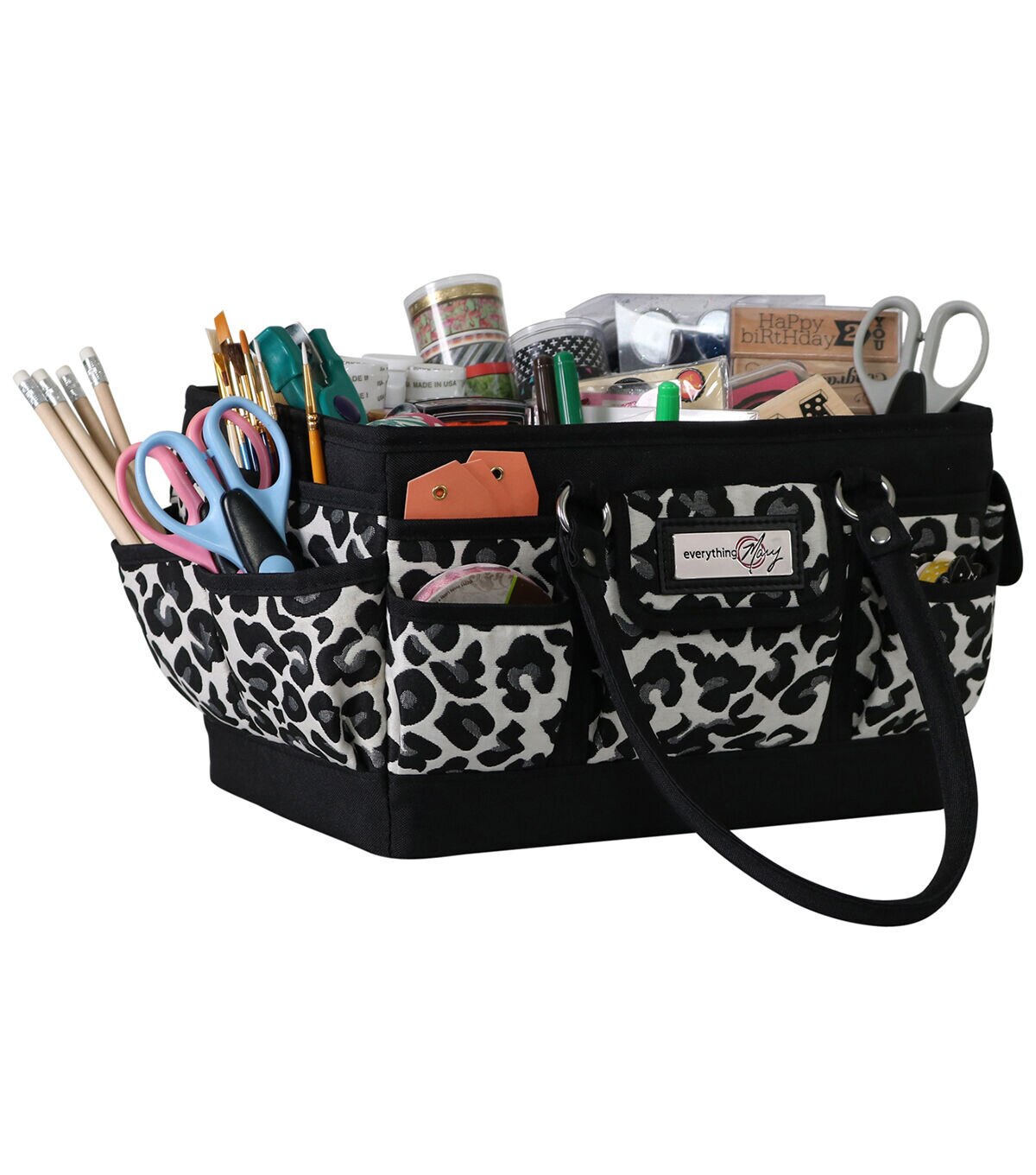 Everything Mary 24 Black & White Cheetah Deluxe Store & Tote