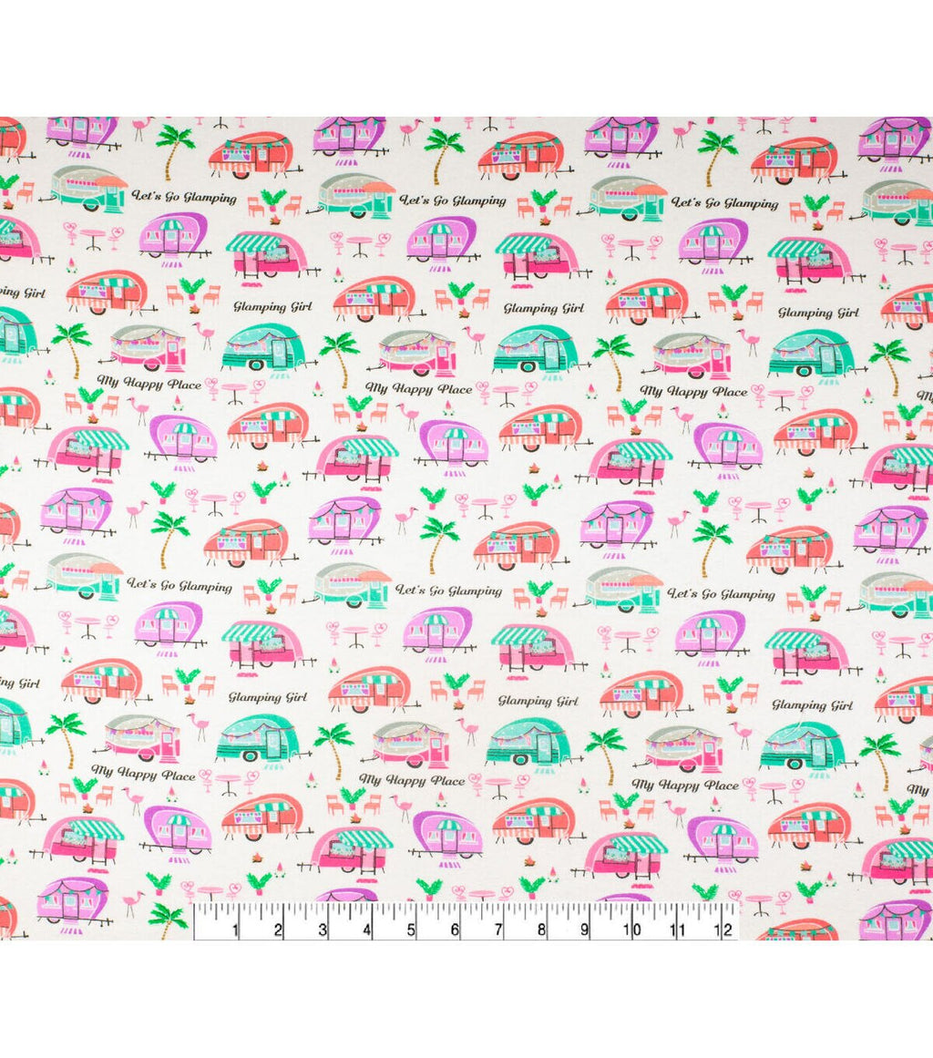 Glamping Girl Super Snuggle Flannel Fabric