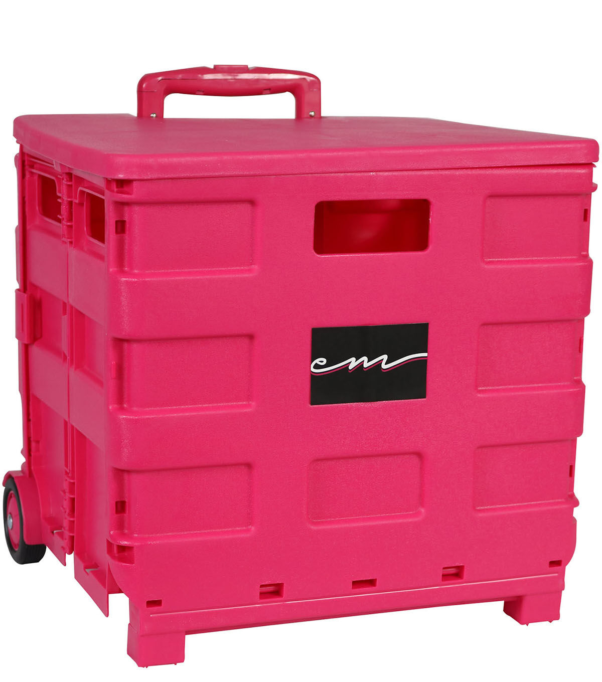 Everything Mary 16 Pink Plastic Collapsible Cart Organizer