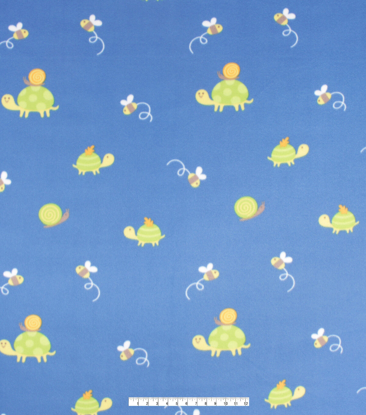 Cute Creatures Blizzard Prints Fleece Fabric