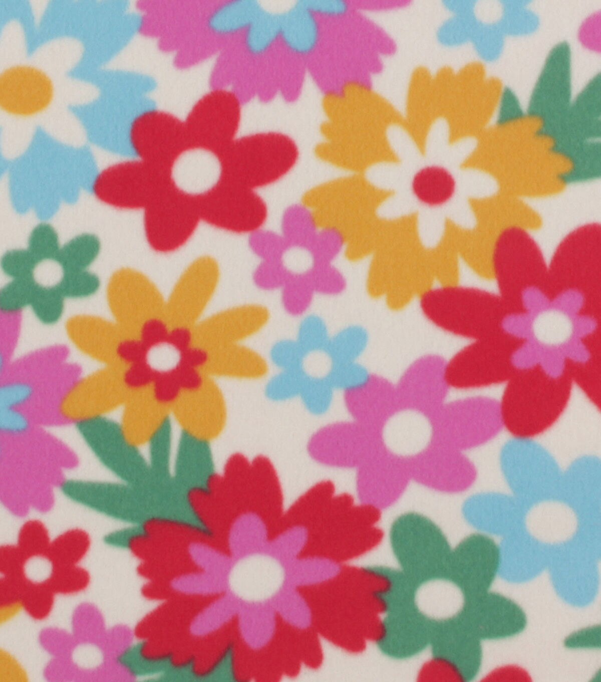 Bright Floral Blizzard Prints Fleece Fabric