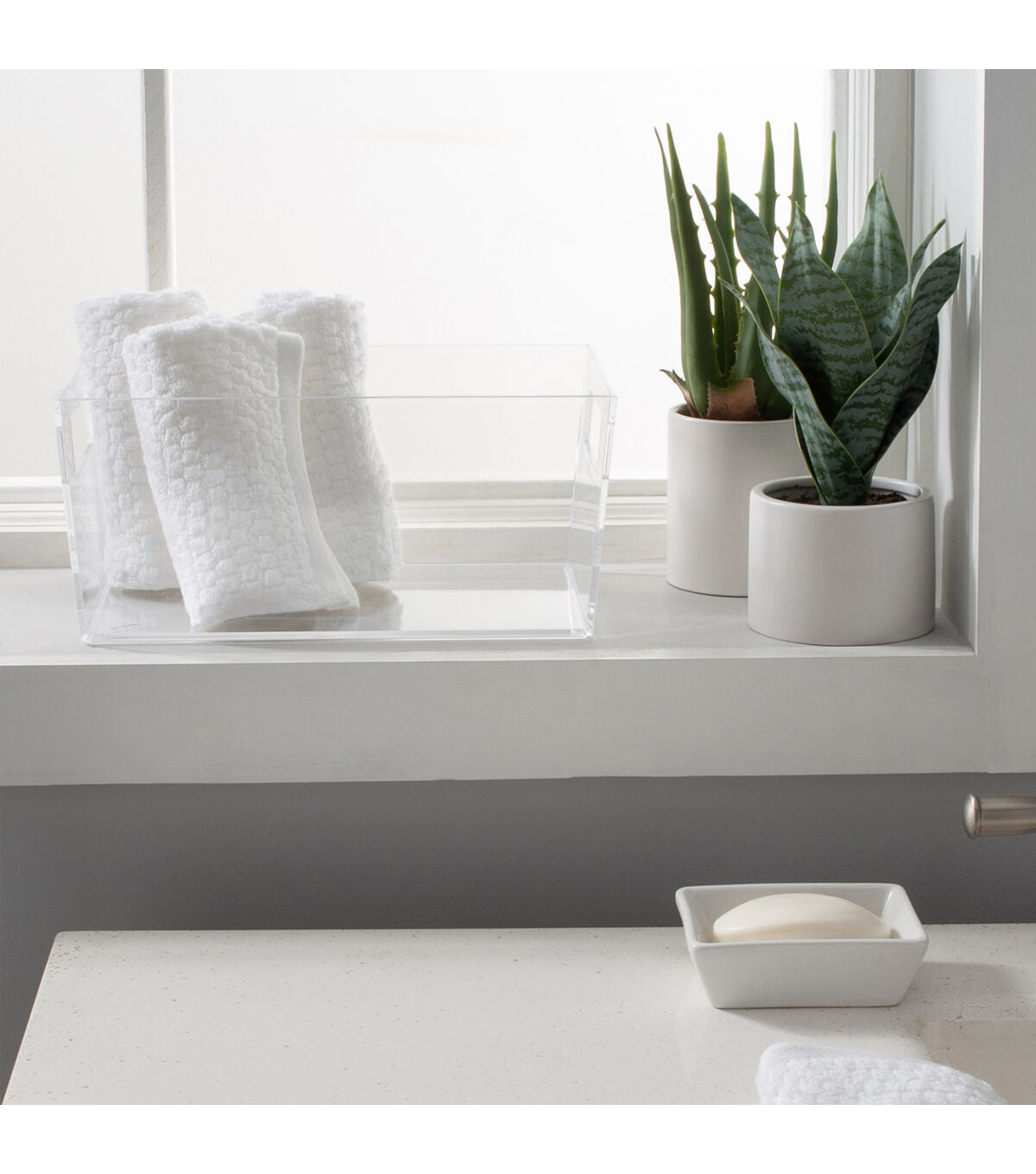 Simplify 11.5 Clear Storage Bin With Handles
