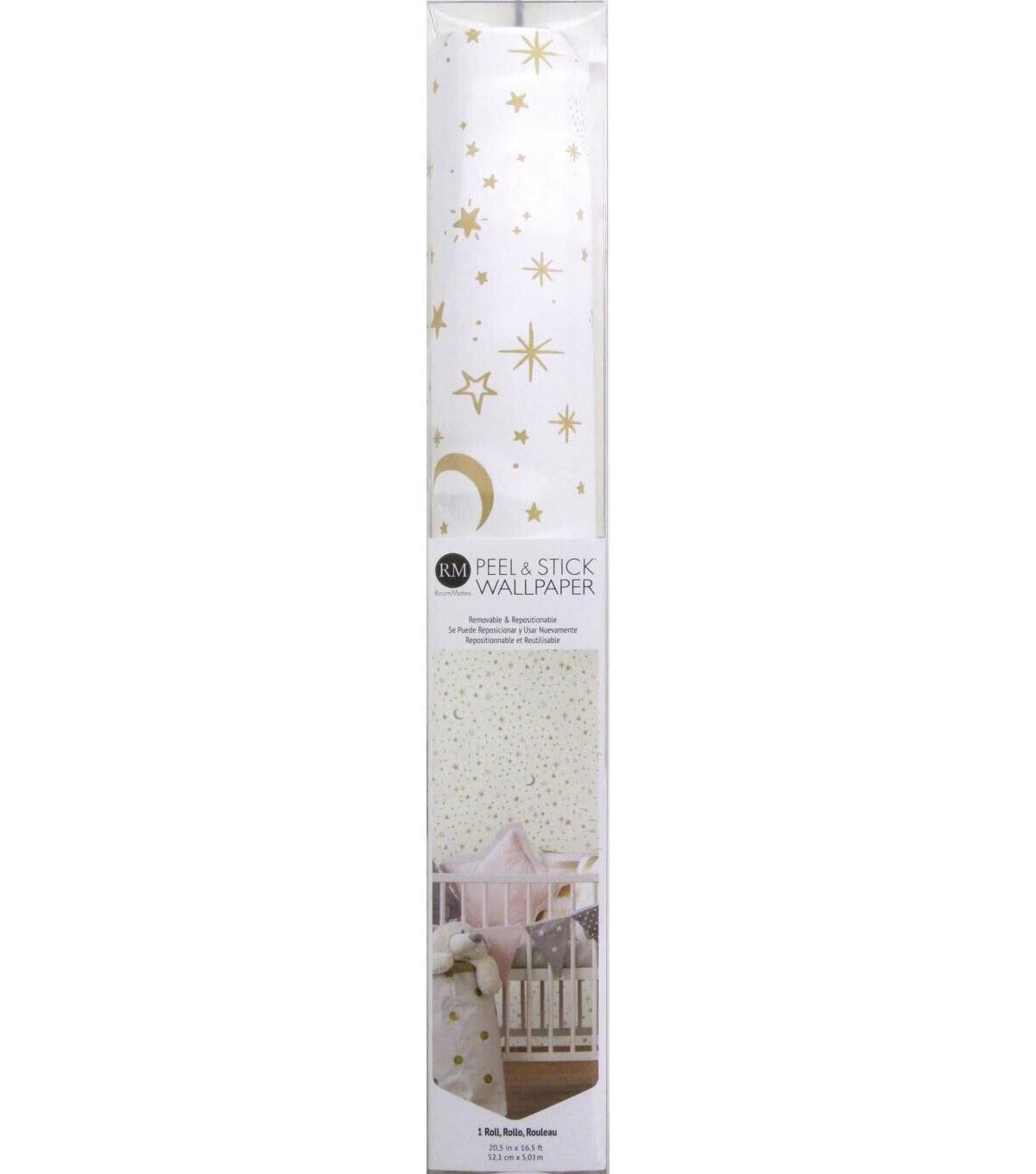 RoomMates Wallpaper Gold Twinkle Little Star