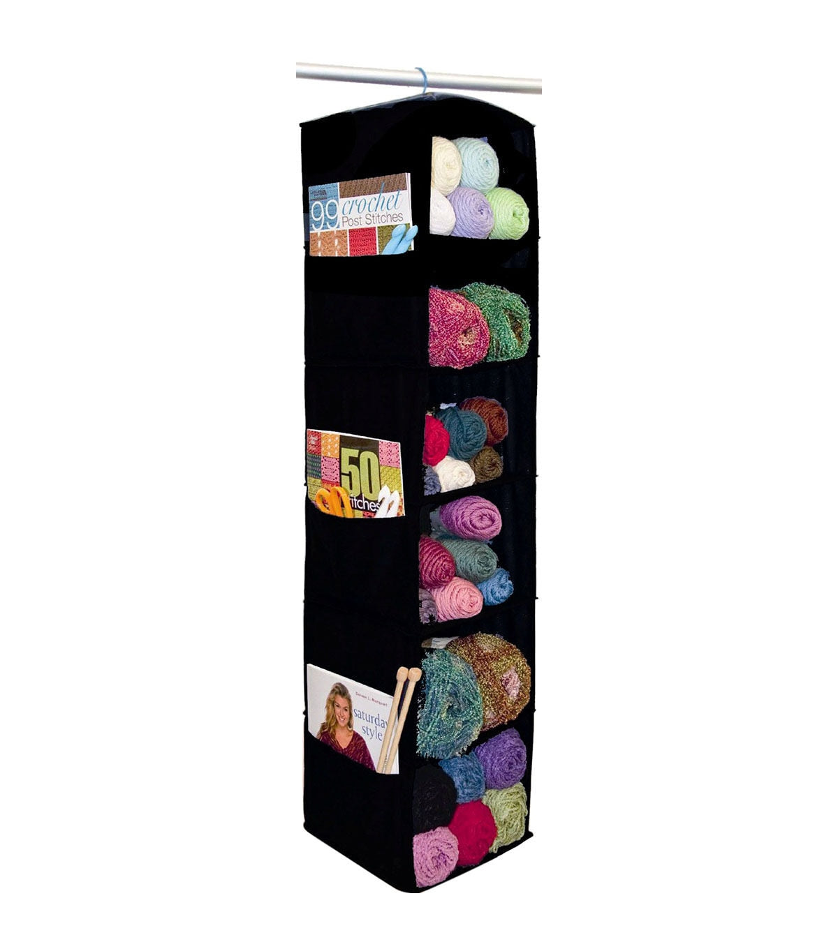 Yarn & Craft Organizer 6 Shelf 48X11X11 Black