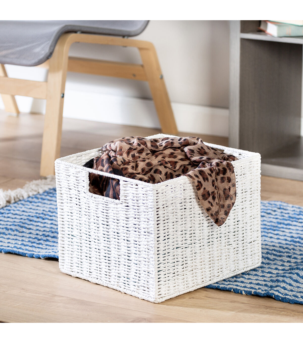 Honey Can Do 13 x 12 Paper Rope Crate Basket