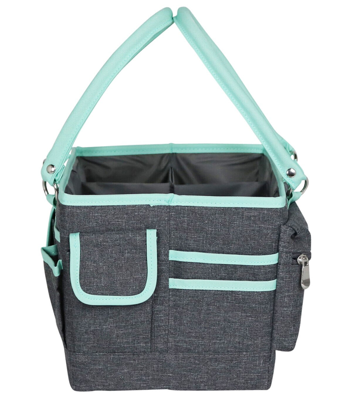Everything Mary 13 Teal & Gray Collapsible Deluxe Store & Tote