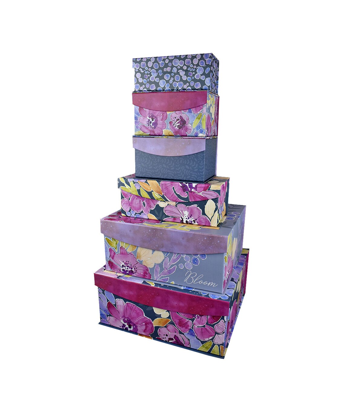 8 Pink Blooms Fliptop Box by Hudson 43