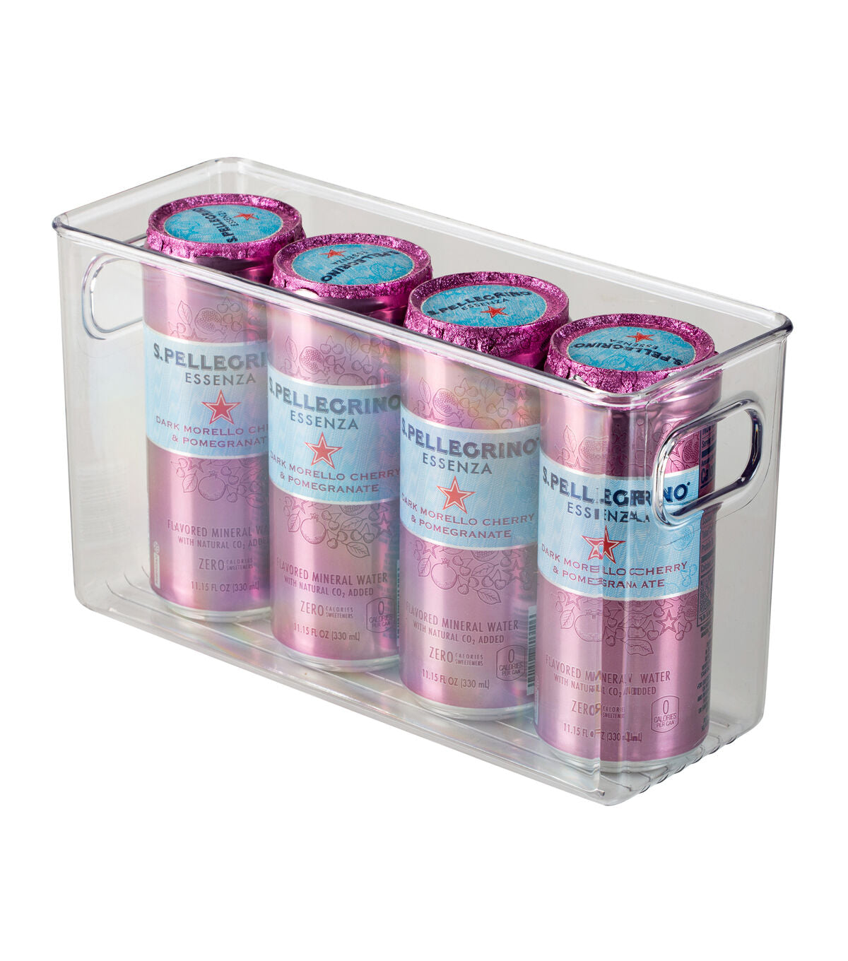 Simplify 10 x 6 Clear Narrow Vertical Stripe Organizer With Handles