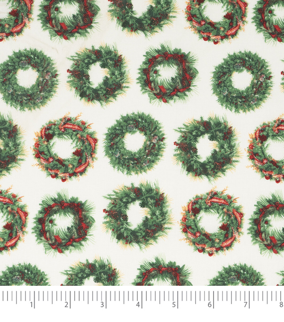 Singer 18 x 21 Poinsettias Christmas Cotton Fabric Quarters 5ct