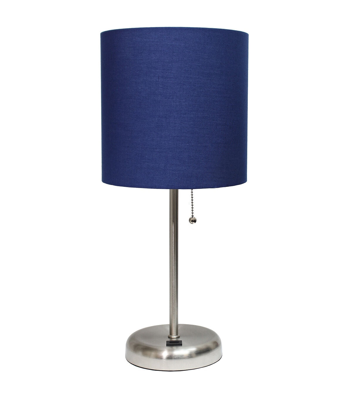 All The Rages Stick Lamp with USB charging port and Fabric Shade