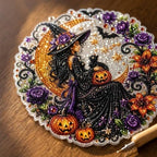 LXVRCQ Pearl Diamond Painting Suncatcher Kit Halloween Cute 3D Pearl Mosaic Craft Set Holiday Christmas Wall Decor, Handmade Home Decoration Gift