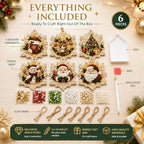 Christmas Ornaments Pearl Diamond Art Kits For Adults, Diy Wooden Diamond Art Christmas Ornaments For Christmas Tree With Pearls, Hanging Special-Shaped Gems & Jute Twine, Christmas Decor Craft#W
