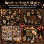 10PCS Christmas Pearl Diamond Painting Hanging Ornament Art Kit for Adults