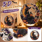 LXVRCQ Pearl Diamond Painting Suncatcher Kit Halloween Cute 3D Pearl Mosaic Craft Set Holiday Christmas Wall Decor, Handmade Home Decoration Gift