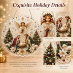 VEDRML Christmas Pearl Diamond Arts Suncatcher DIY Kit (Style 3, 8inch)