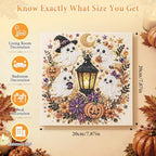 YHTWKYHTOY Halloween Ghost Pearl Diamond Art DIY Kit, 3D Diamond Painting