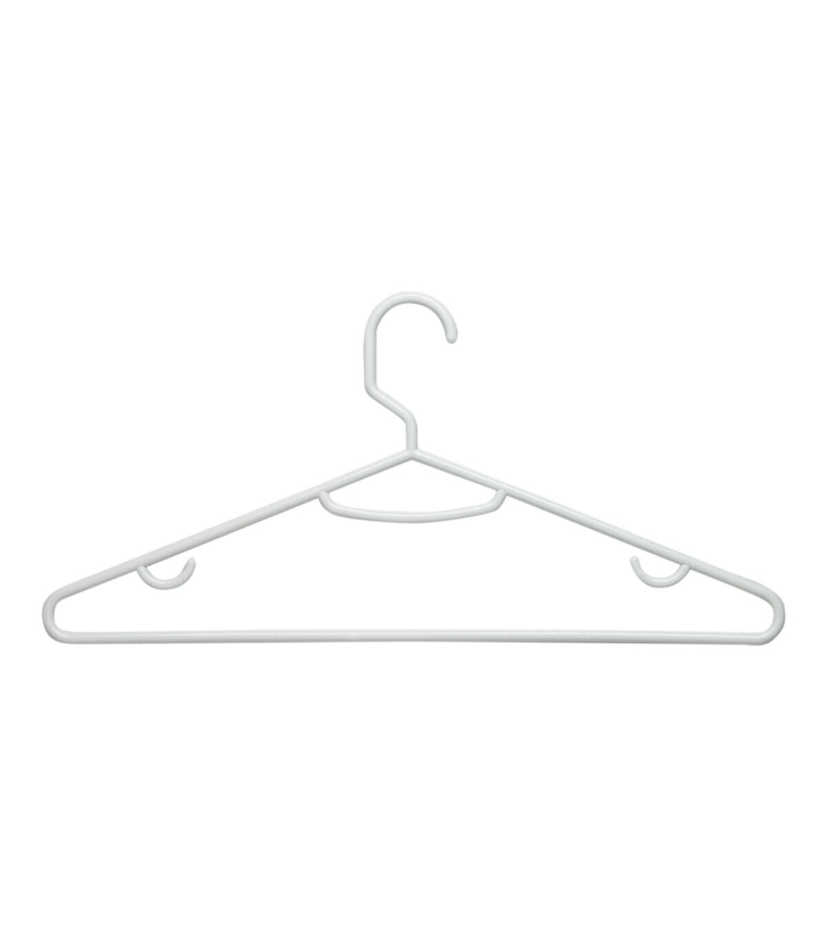 Honey Can Do 15 x 7.5 White Recycled Plastic Hangers 60pk