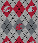 Washington State Fleece Fabric Heather Argyle