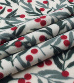 Green Mistletoe Blizzard Fleece Fabric
