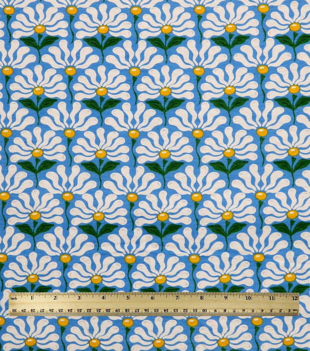 Blue Daisies Super Snuggle Flannel Fabric
