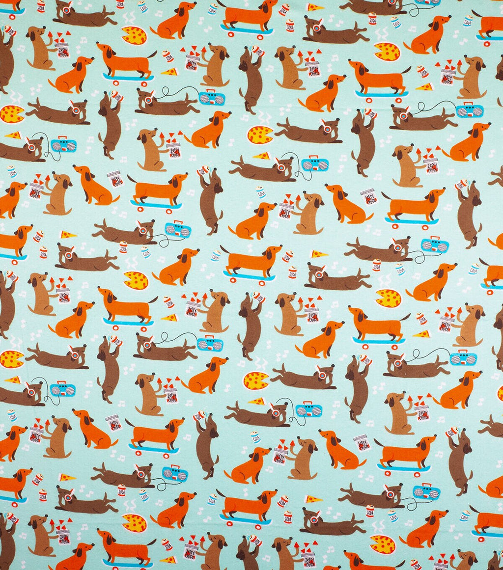 Super Snuggle Flannel Fabric Cool Dogs