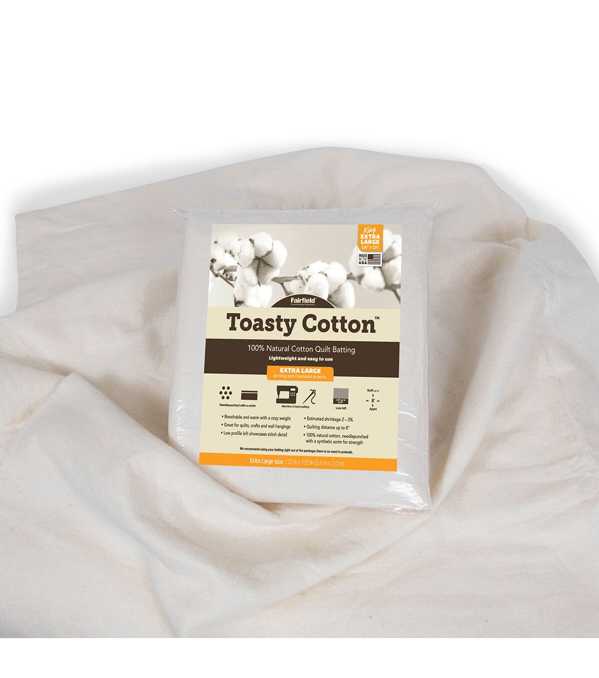 Fairfield Toasty Cotton Batting King