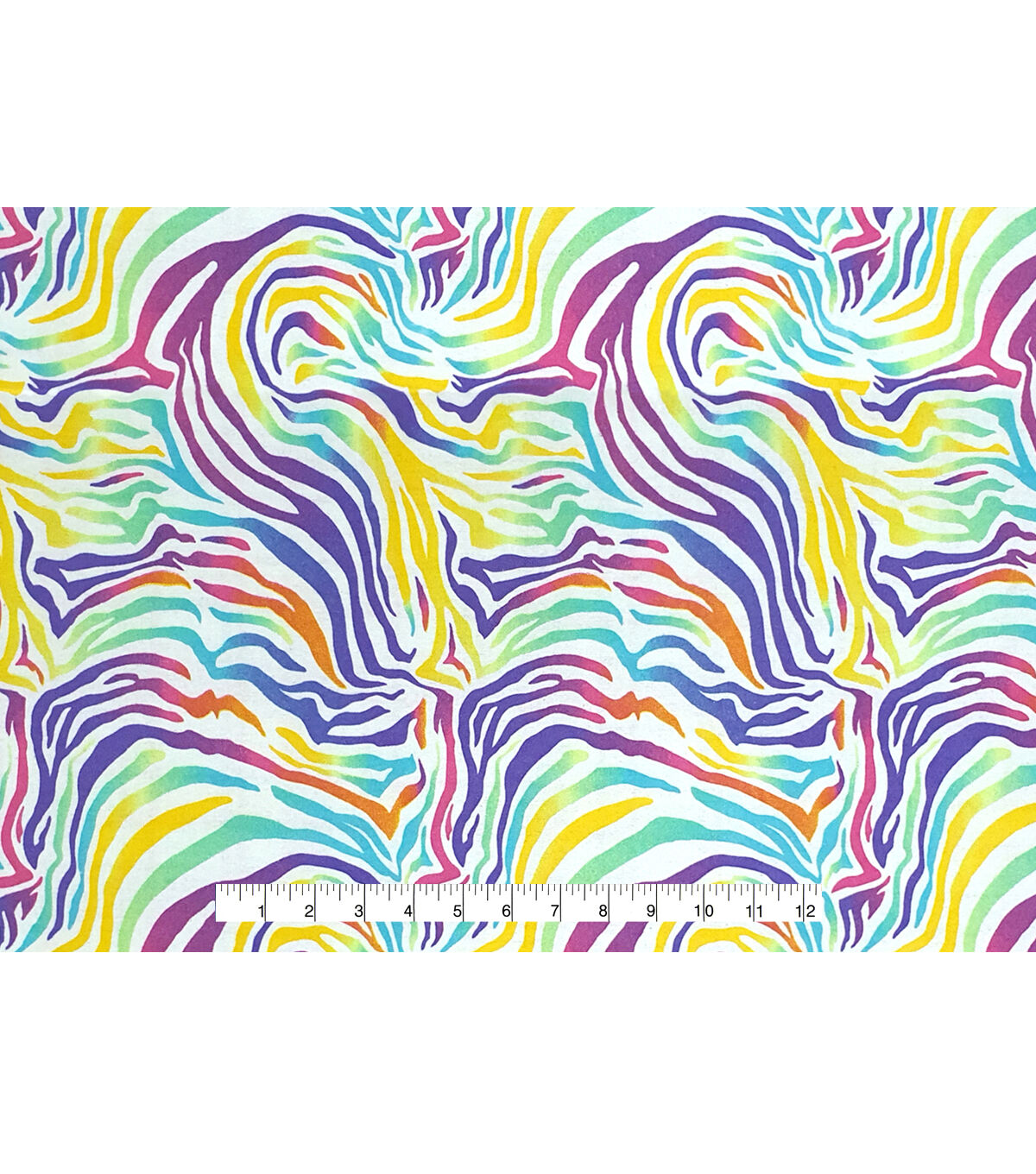 Rainbow Zebra Super Snuggle Flannel Fabric