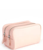 Leather Double Zip Toiletry Bag