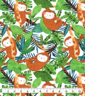 Hanging Sloths Super Snuggle Flannel Fabric