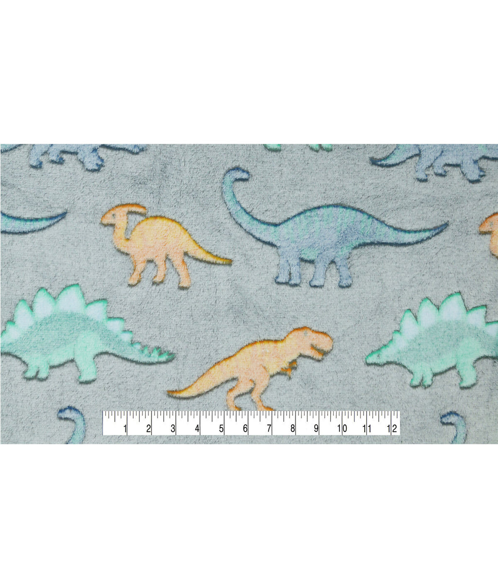 Sew Lush Dino Embossed Fleece Fabric