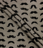 Moustaches Super Snuggle Flannel Fabric