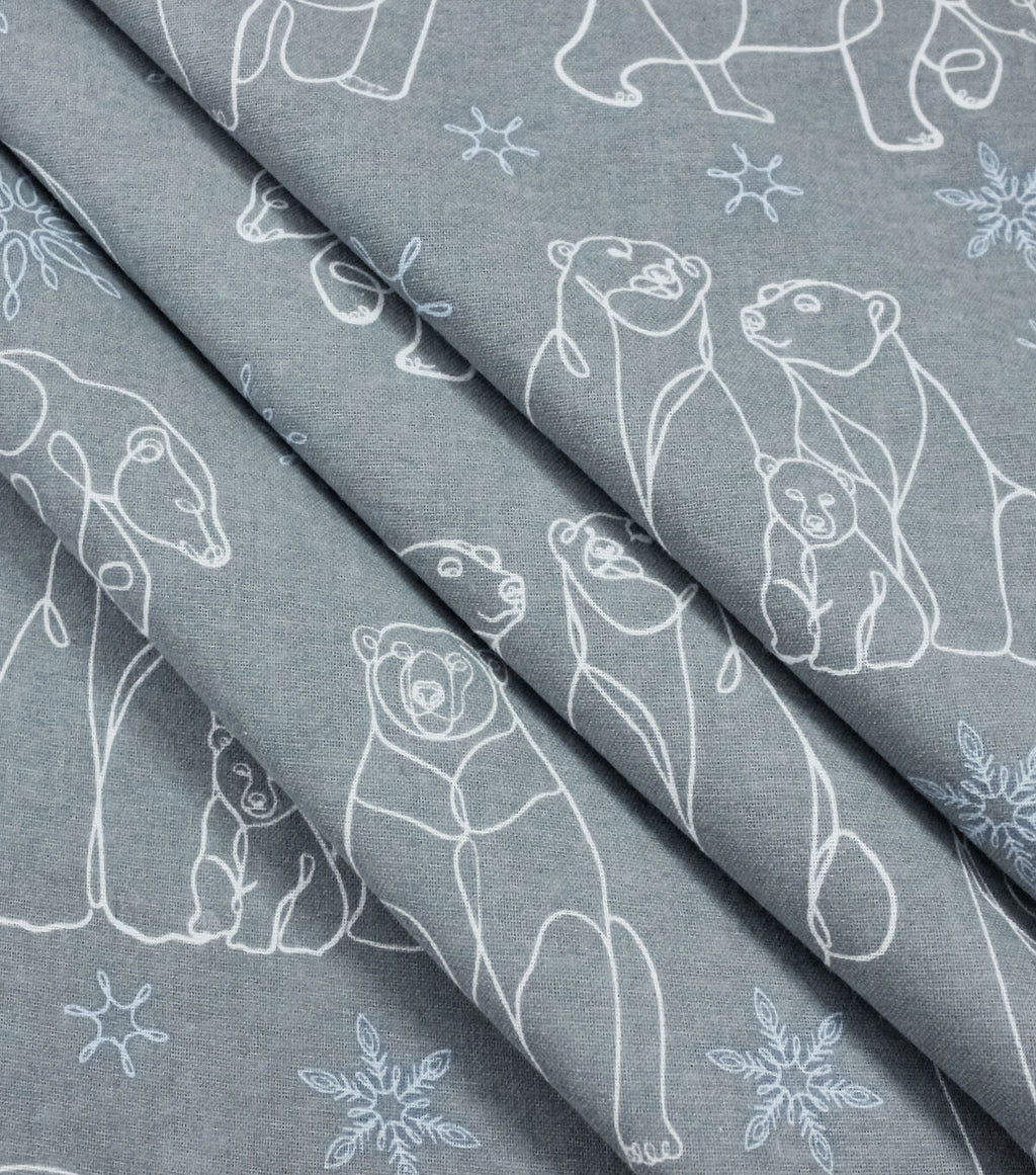 Bears Super Snuggle Flannel Fabric