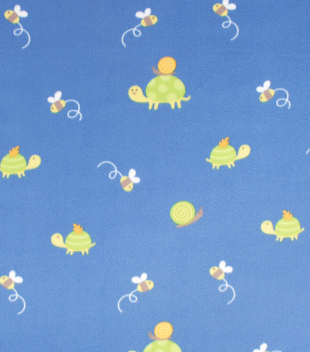 Cute Creatures Blizzard Prints Fleece Fabric