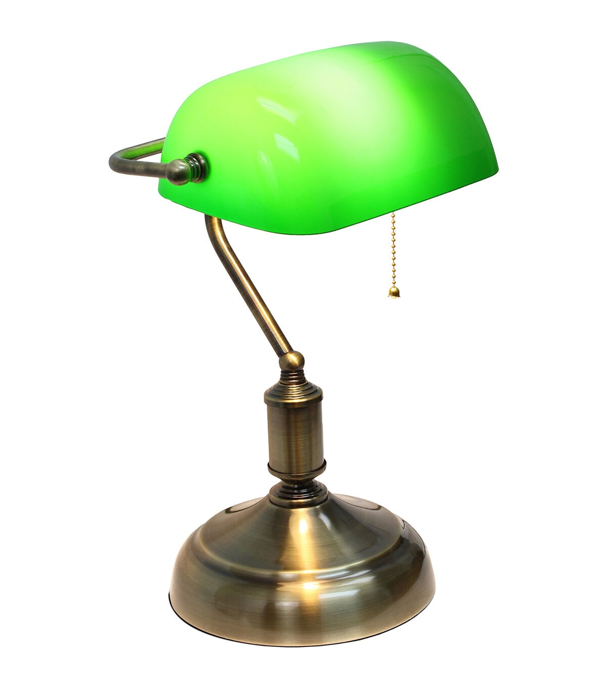 All The Rages Executive Banker's Desk Lamp with Glass Shade