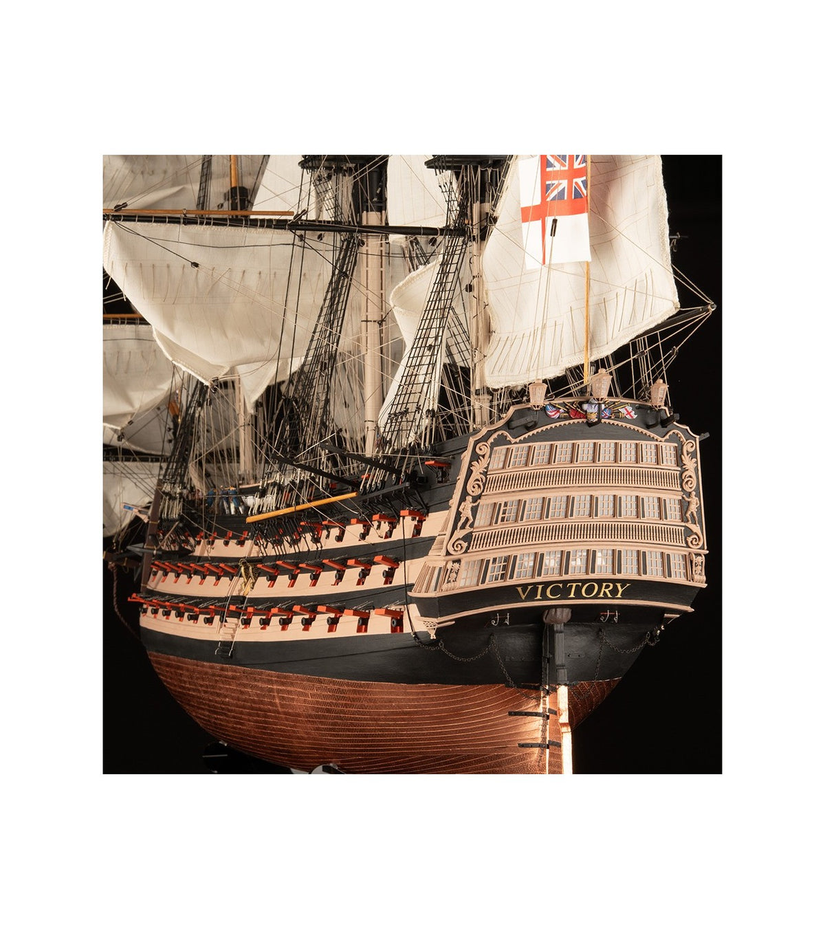 HMS VICTORY Ship of the Line Trafalgar 1805 - 1:84 - Wooden Scale Model Ship