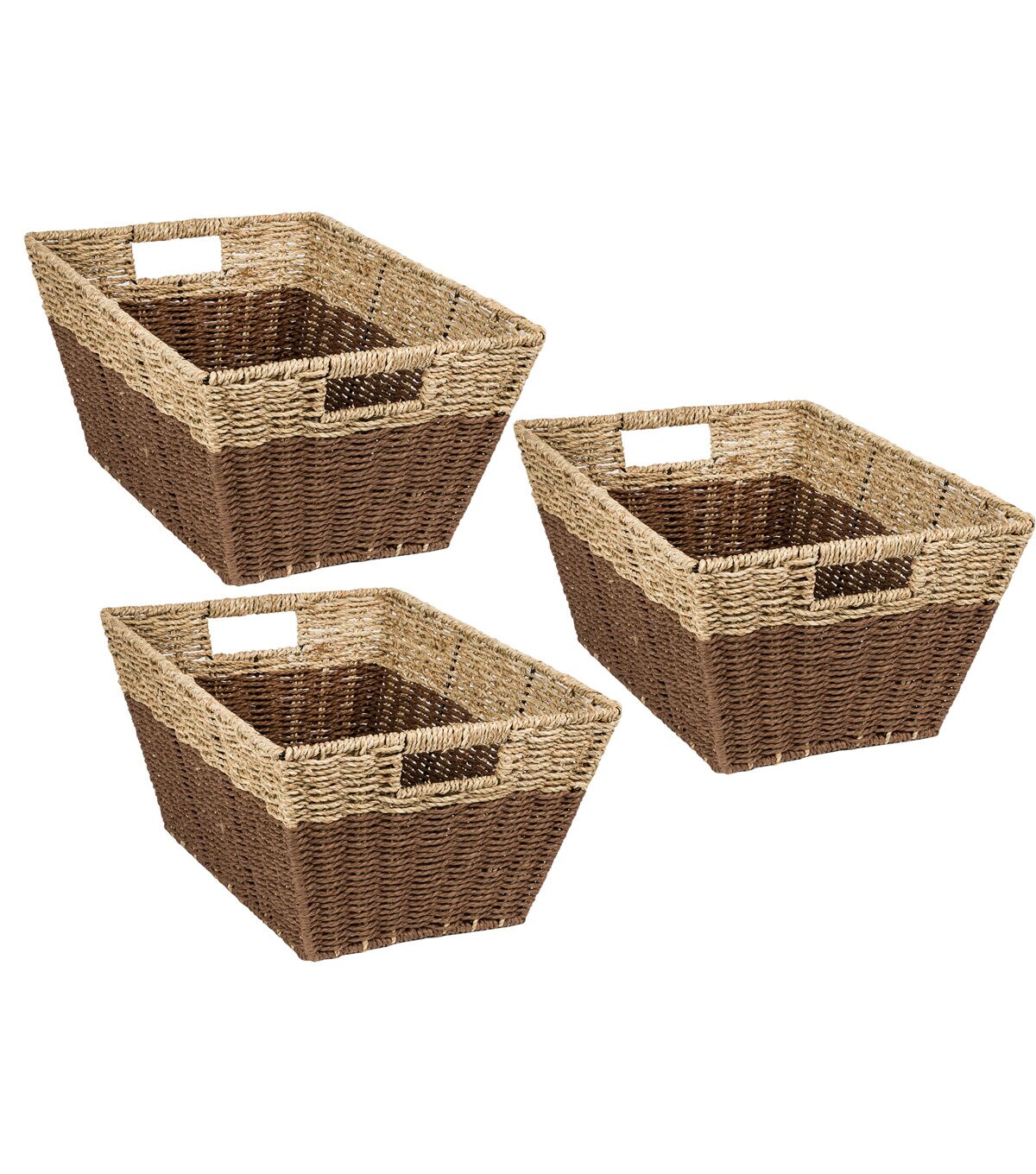 Honey Can Do 12 x 17 Seagrass Rectangle Nesting Baskets 3ct
