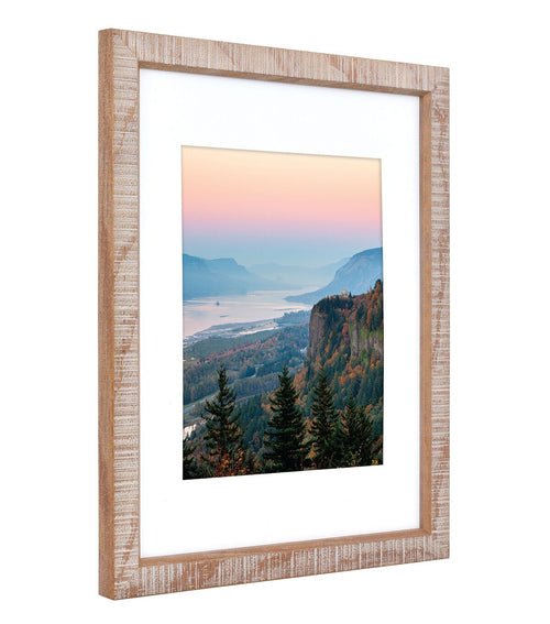 11 x 14 Matted to 8 x 10 Chattered Wood Frame by Hudson 43
