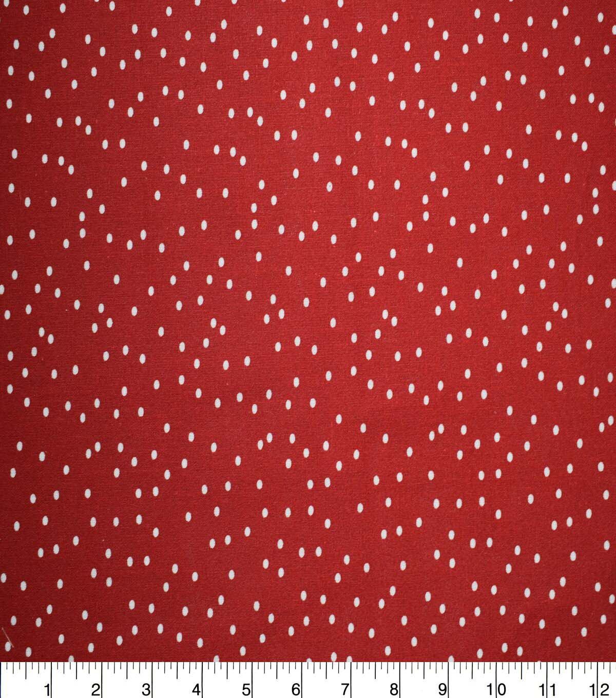 Dots on Racing Red Cotton Fabric by Quilter's Showcase