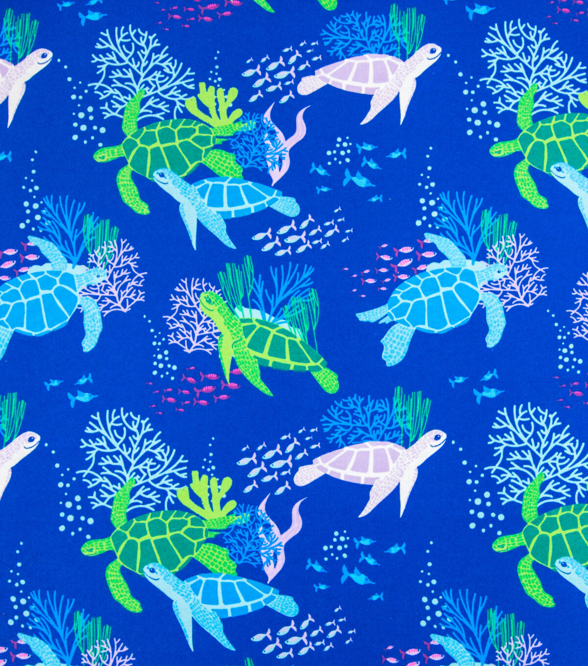Watercolor Turtles Super Snuggle Flannel Fabric