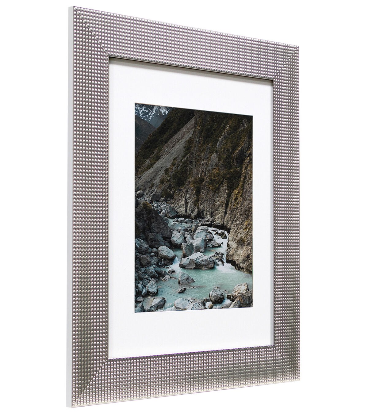 BP 16x20 Matted to 11x14 Silver Bump Wall Frame