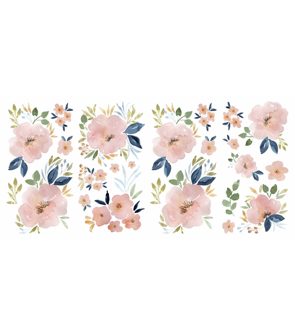 RoomMates Beth Schneider Sweet Blooms Watercolor Peel & Stick Wallpaper