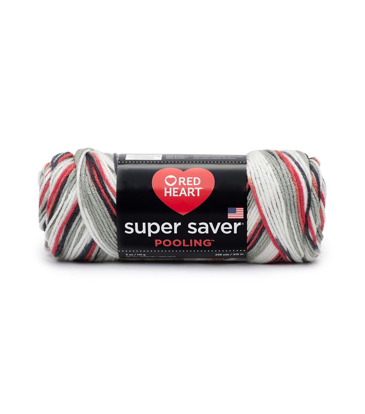 Red Heart Super Saver Pooling 364yds Worsted Acrylic Yarn