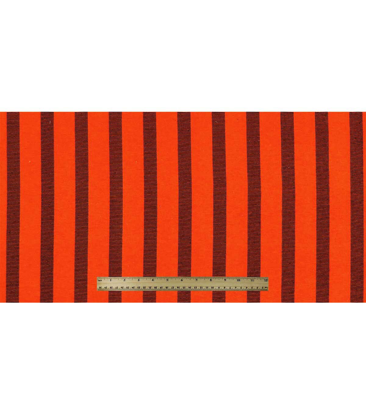 Orange & Brown Stripe Super Snuggle Flannel Fabric